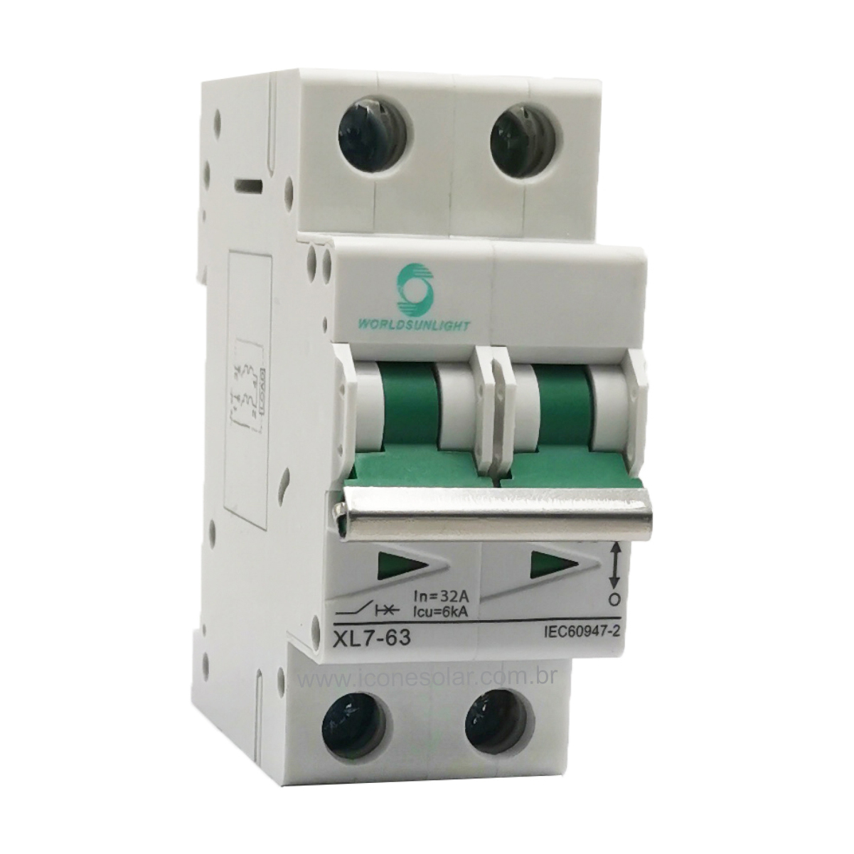 Disjuntor Bipolar WSL 32A 800V - Corrente Contínua - XL7-63
